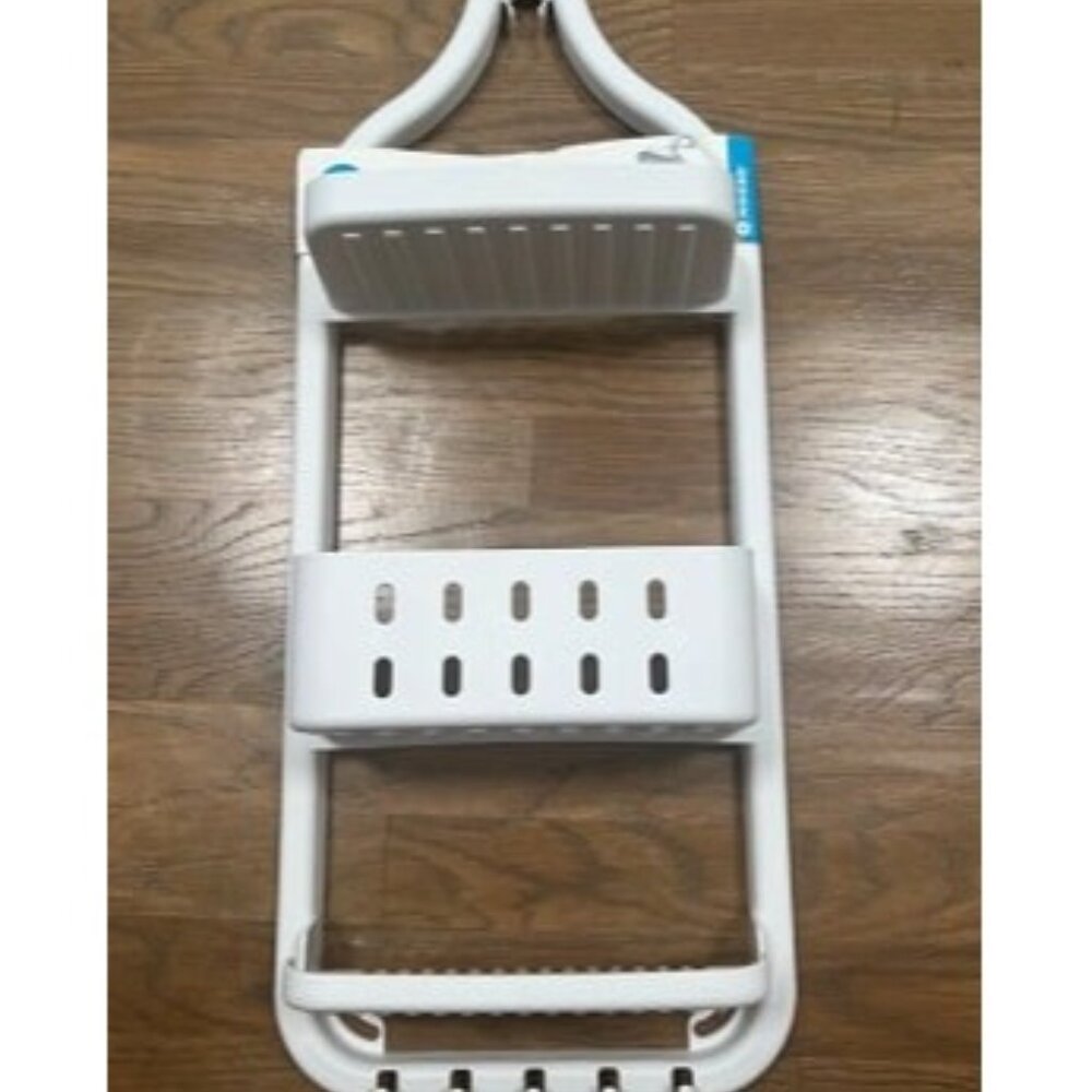 New Cade Hanging Shower Organizer Caddy, 26" x 10.56" x 5.03", White